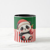 クリスマスオーナメントを持つパンダ マグカップ (中央)