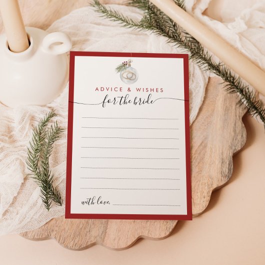 クリスマスオーナメントアドバイスとウィッシュズカード 招待状