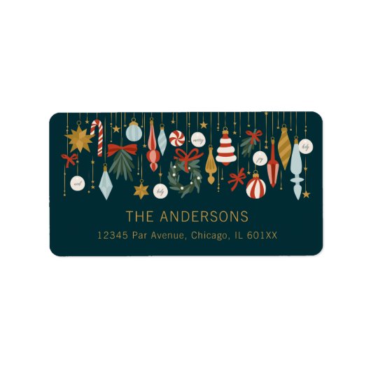 クリスマスオーナメントアドレスホリデイ ラベル (正面)