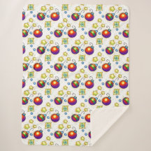 クリスマスオーナメントアンドスターズプリント