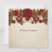 クリスマスオーナメントウィンターウェディング招待状 招待状 (裏面)