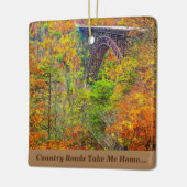 クリスマスオーナメントウェストバージニア地方ロード セラミックオーナメント (左)