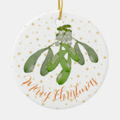 クリスマスオーナメントオリジナル水彩ミスタントー セラミックオーナメント (正面)