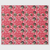 クリスマスオーナメントカスタムフォトクリスマススター ラッピングペーパー (フラット)