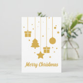 クリスマスオーナメントカスタムメッセージカード (スタンド正面)