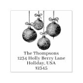 クリスマスオーナメントカスタム差出人住所 セルフインキングスタンプ (デザイン)