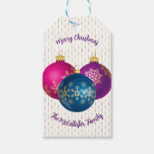 クリスマスオーナメントカラフルギフトラベル ギフトタグ (正面)