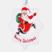 クリスマスオーナメントカード サンタとプレゼント オーナメントカード (左)