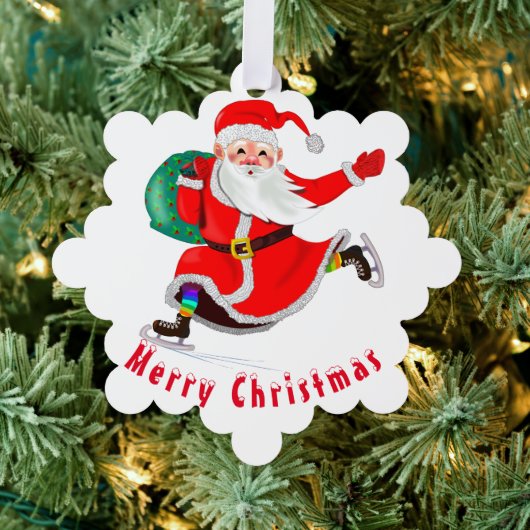 クリスマスオーナメントカード サンタとプレゼント オーナメントカード (インサイチュ (木))