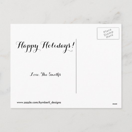 クリスマスオーナメントカード シーズンポストカード (裏面)