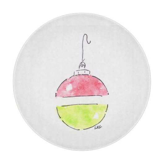 クリスマスオーナメントガラスの切断板 カッティングボード (正面)