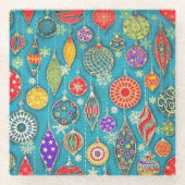 クリスマスオーナメントガラスコースター ガラスコースター (正面)