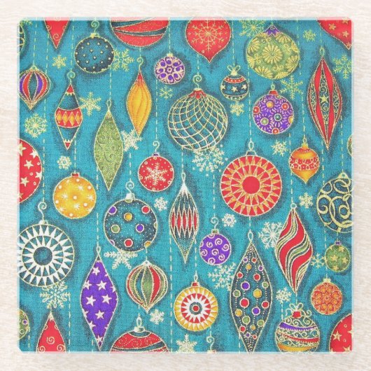 クリスマスオーナメントガラスコースター ガラスコースター (正面)