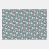 クリスマスオーナメントキャンディキャンズワードアートクリスマス ラッピングペーパーシート (正面3)