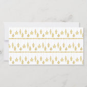 クリスマスオーナメントギフトカード証明書金ゴールド (裏面)