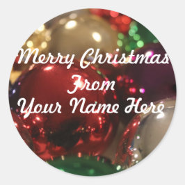 クリスマスオーナメントギフトラベルシール ラウンドシール