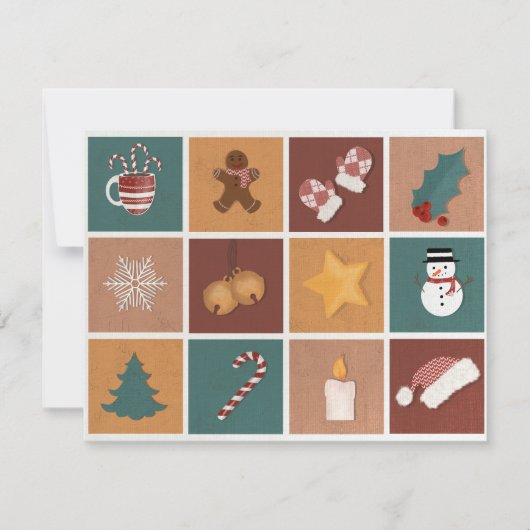 クリスマスオーナメントクラシックの装飾 シーズンカード (正面)