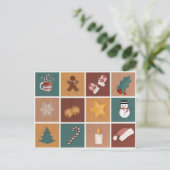 クリスマスオーナメントクラシックの装飾 シーズンポストカード (スタンド正面)