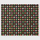 クリスマスオーナメントクリスマスボールカスタムズホリデイ ラッピングペーパー (フラット)