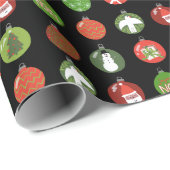 クリスマスオーナメントクリスマスボールカスタムズホリデイ ラッピングペーパー (ロールコーナー)