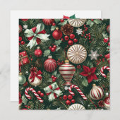 クリスマスオーナメントグリーティングカード (正面/裏面)