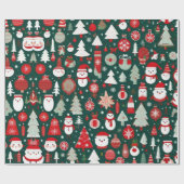 クリスマスオーナメントグリーンデコールラッピング紙 ラッピングペーパー (フラット)