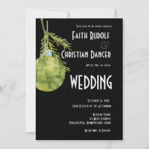 クリスマスオーナメントグリーン モダンウェディング