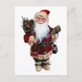 クリスマスオーナメントサンタクロース人形 ポストカード (正面)