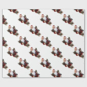 クリスマスオーナメントサンタクロース人形 ラッピングペーパー (フラット)