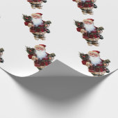 クリスマスオーナメントサンタクロース人形 ラッピングペーパー (角)