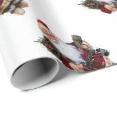 クリスマスオーナメントサンタクロース人形 ラッピングペーパー (ロールコーナー)