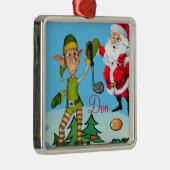 クリスマスオーナメントサンタゴルフ メタルオーナメント (右)