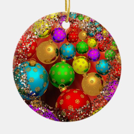 クリスマスオーナメントジャンボリースパークル セラミックオーナメント (正面)