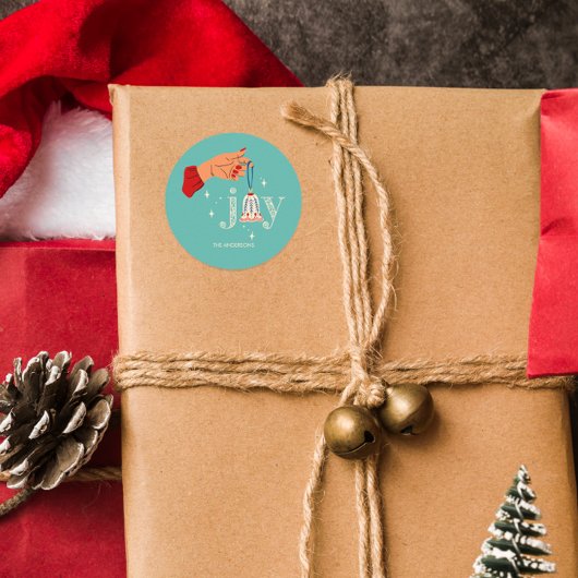 クリスマスオーナメントジョイホリデイ ラウンドシール