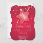 クリスマスオーナメントスターカンパニーパーティの招待状 招待状 (正面)