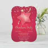 クリスマスオーナメントスターカンパニーパーティの招待状 招待状 (スタンド正面)