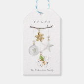 クリスマスオーナメントスタークッキーチャイムピース ギフトタグ (正面)