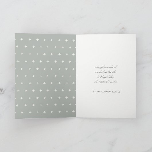 クリスマスオーナメントスタークッキーチャイム応援 カード (内部)