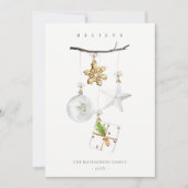 クリスマスオーナメントスタークッキー信じチャイム シーズンカード (正面)