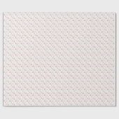 クリスマスオーナメントスノーフレークスピンク ラッピングペーパー (フラット)