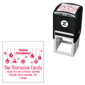 クリスマスオーナメントスノーフレーク名差出人住所 セルフインキングスタンプ (インサイチュ)