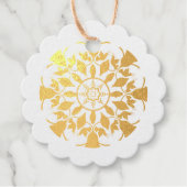 クリスマスオーナメントスノーフレーク曼荼羅 フェイバータグ (正面)