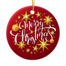 クリスマスオーナメントスパーキングスタータイポグラフィレッド