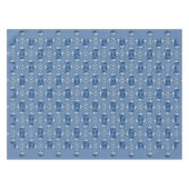 クリスマスオーナメントズブルーエレガントホリデーズタベッロ テーブルクロス (正面(横))