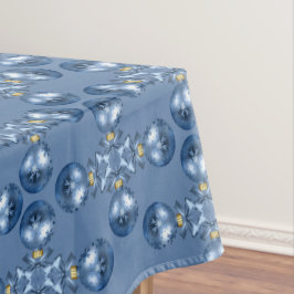 クリスマスオーナメントズブルーエレガントホリデーズタベッロ テーブルクロス