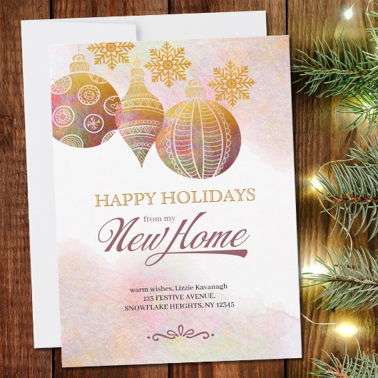 クリスマスオーナメントズマイニューホームホリデームービング 案内状