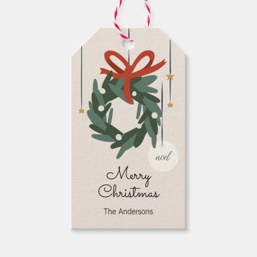 クリスマスオーナメントズメリークリスマスホリデー ギフトタグ (正面)