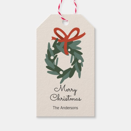 クリスマスオーナメントズメリークリスマスホリデー ギフトタグ (正面)