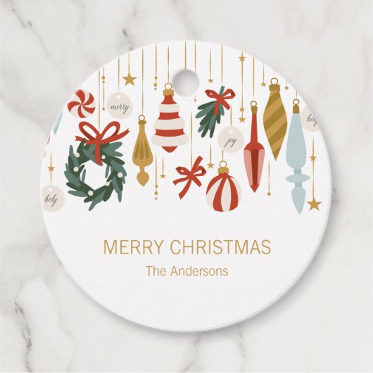 クリスマスオーナメントズメリークリスマスホリデー フェイバータグ (正面)