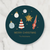 クリスマスオーナメントズメリークリスマスホリデー フェイバータグ (裏面)